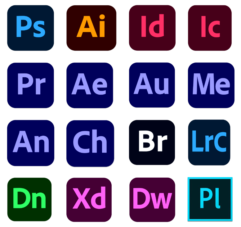 Adobe全家福icons
